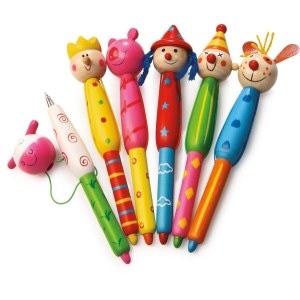 Artykuły szkolne - zestaw drewnianych długopisów dla dzieci (6 szt.) Small Foot 